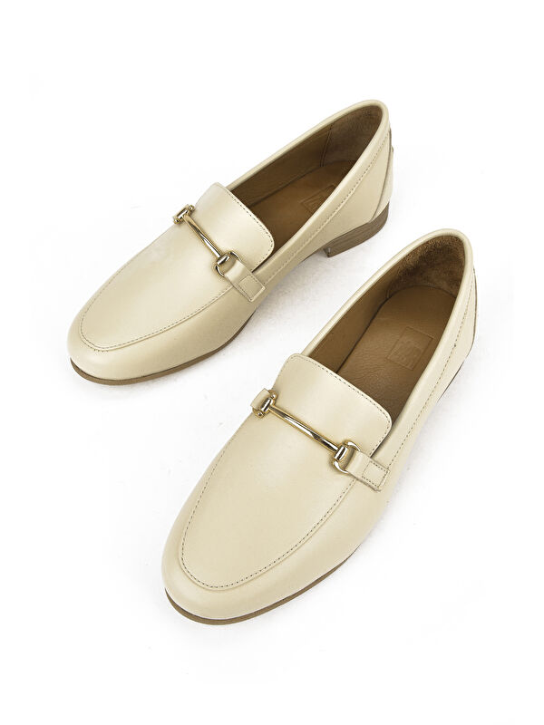 Hakiki Deri Kadın Ayakkabı 1511033Z483083 Krem - Görsel 6