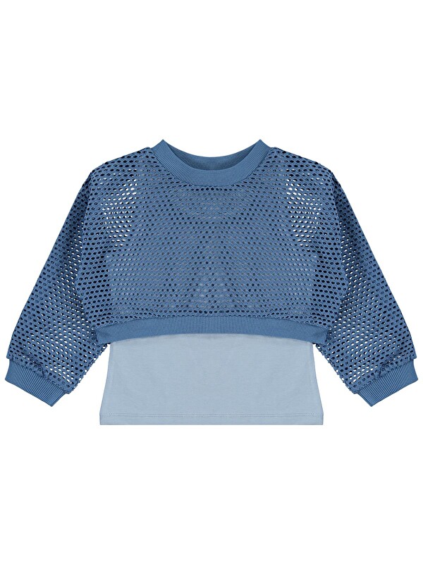 Civil Girls File Atletli 2-5 Yaş Sweatshirt - Yeşil