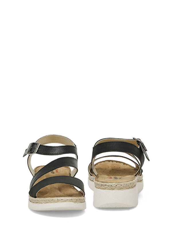 166945.Z5FX Siyah Kadın Düz Sandalet - Görsel 6