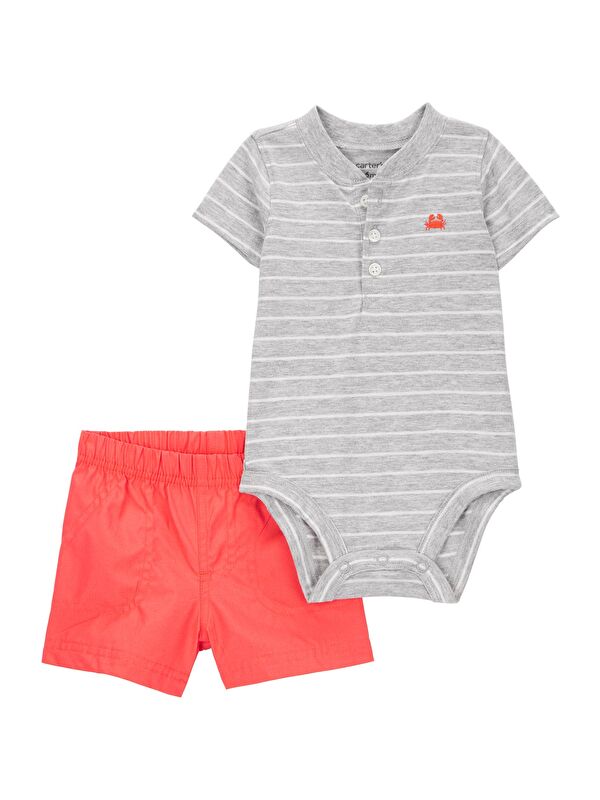Carter's Erkek Bebek Body Pantolon Set 2'li Paket