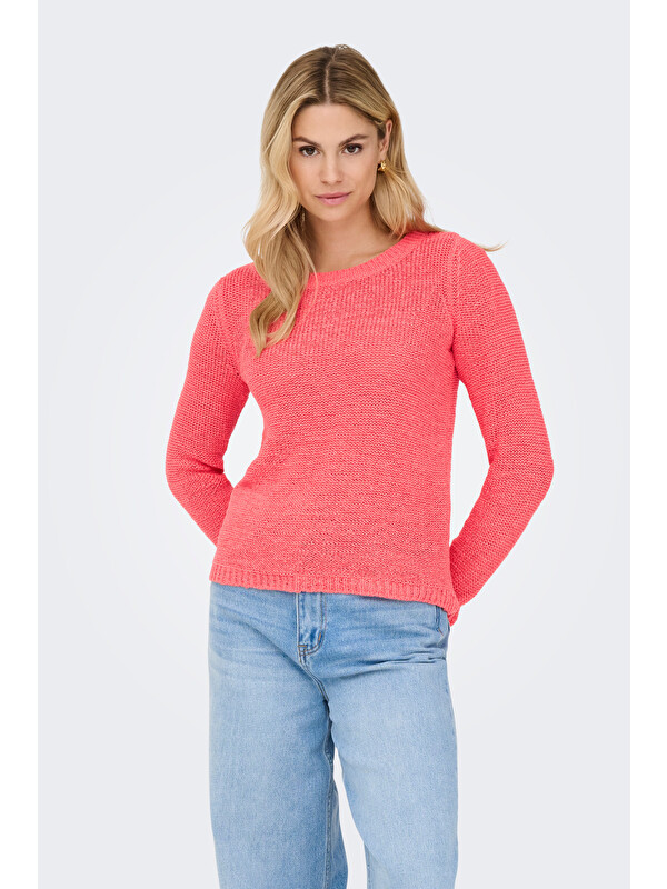 Only Onlgeena Regular Fit Bisiklet Yaka Örme Kadın Kazak 15113356A