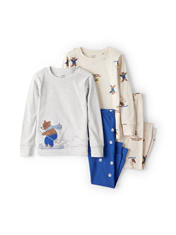 Carter's Erkek Bebek Ekru Pijama Set