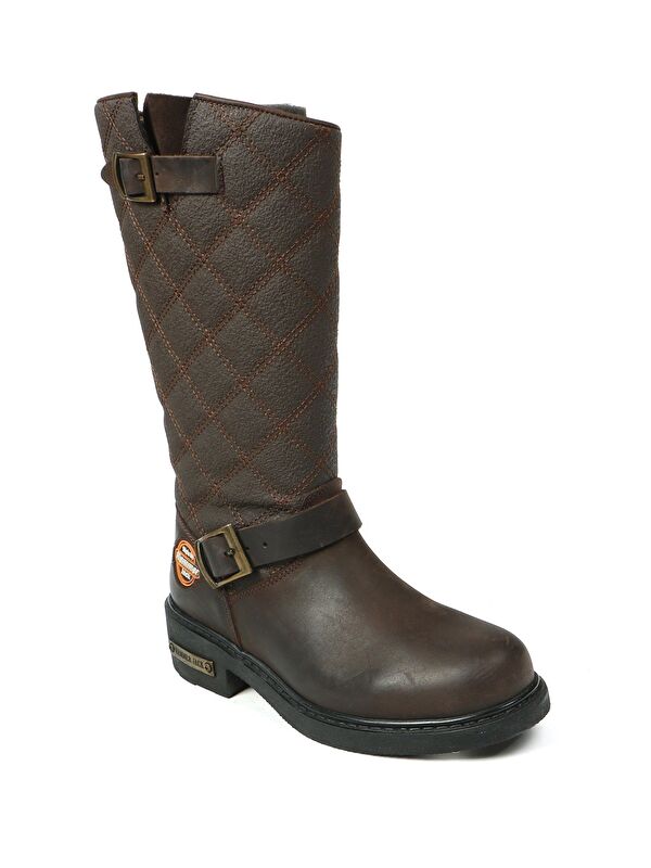 Garson Bot Outdoor Hakiki Deri Kahve Kadın Çizme - Görsel 3