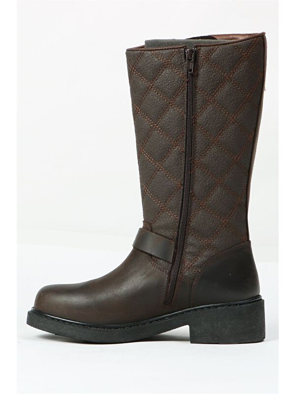 Garson Bot Outdoor Hakiki Deri Kahve Kadın Çizme - Görsel 4