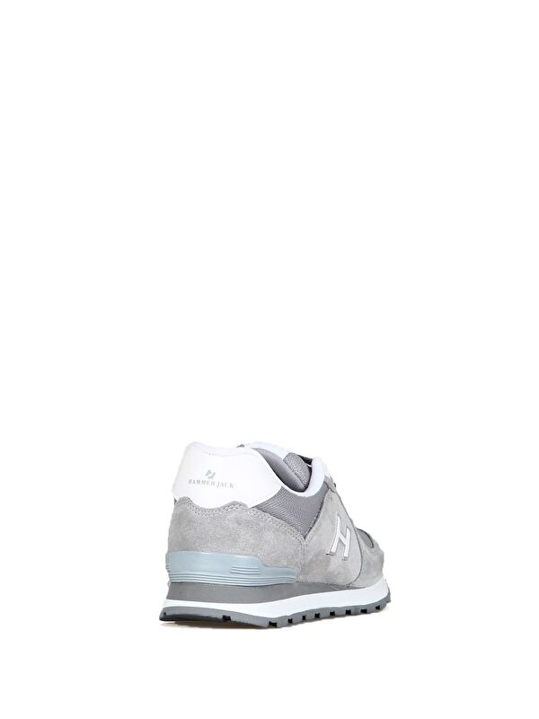 Peru Hakiki Deri Açık Gri - Beyaz Kadın Spor Ayakkabı - Görsel 4