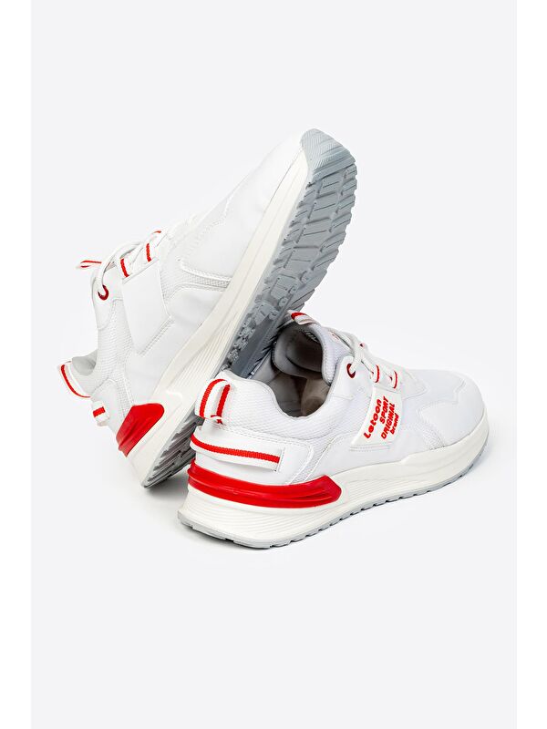 Yuvarlak Burunlu Bağcıklı Baskılı Erkek Spor Ayakkabı - Görsel 5