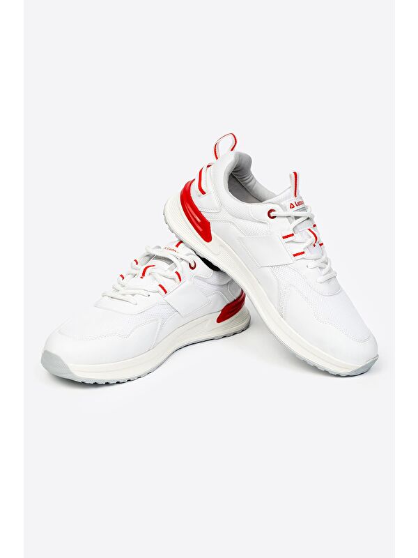 Yuvarlak Burunlu Bağcıklı Baskılı Erkek Spor Ayakkabı - Görsel 6