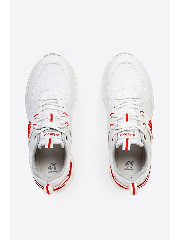 Yuvarlak Burunlu Bağcıklı Baskılı Erkek Spor Ayakkabı - Görsel 7