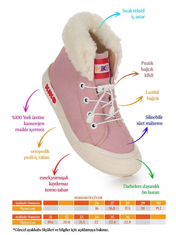 Tigge Günlük Lastikli Kız Çocuk Bot Ayakkabı - Görsel 3