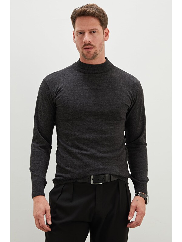Fullamoda Basic Dik Yaka Regular Fit Triko Kazak