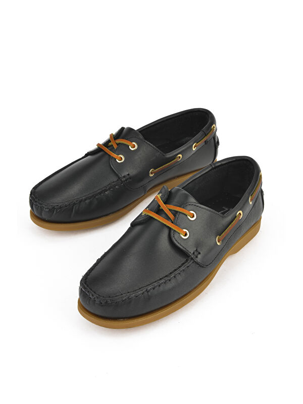 Erkek Hakiki Deri Ayakkabı 1511007ZD1001 Siyah - Görsel 6