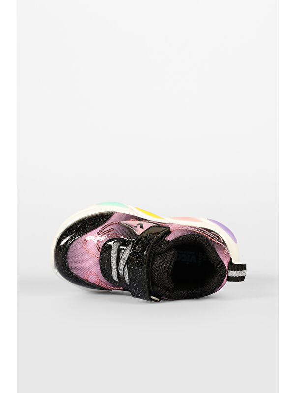 Lemna Işıklı Kız Bebek Siyah Spor Ayakkabı - Görsel 5