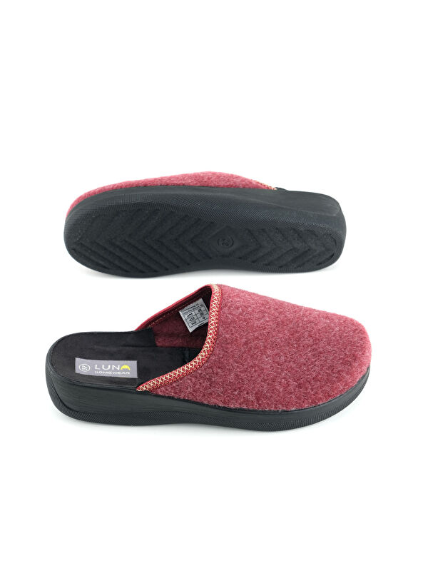 Luna Kadın Kışlık Yüksek Topuk Keçe Ev Bahçe Terlik - Görsel 6