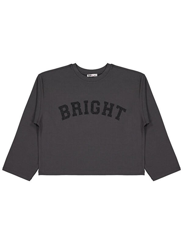 Civil Girls Bright Baskılı 10-13 Yaş Sweatshirt - Gri