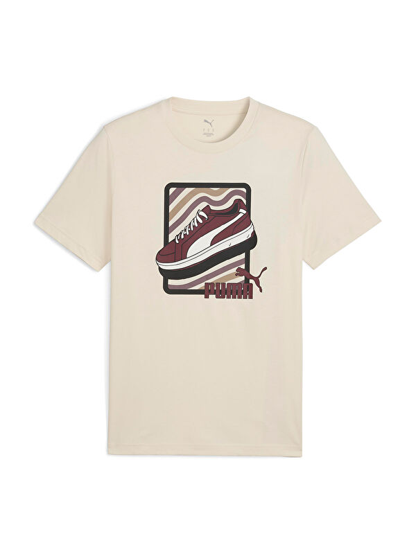 Puma Graphic Erkek Ekru Tişört