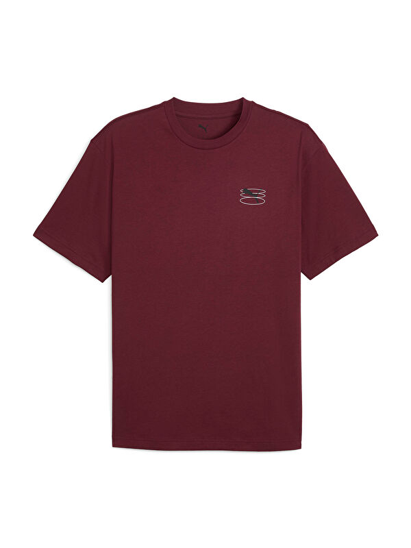 Puma Graphic Erkek Bordo Tişört