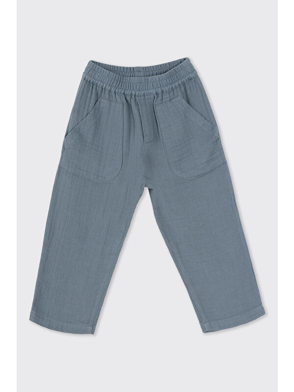 Panço Erkek Bebek Beli Lastikli Müslin Pantolon