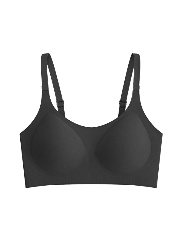 Cottonhill Seamless Bra - Solena | Siyah Lazer Kesim Dikişsiz Balensiz Toparlayıcı Kadın Sütyen