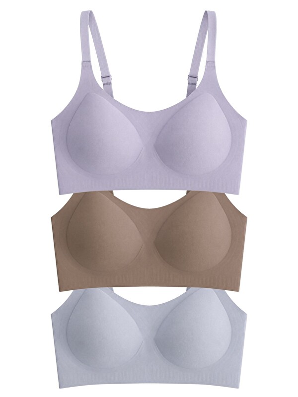 Cottonhill Seamless Bra - Solena | Lazer Kesim Dikişsiz Balensiz Toparlayıcı Kadın Sütyen 3'Lü Paket