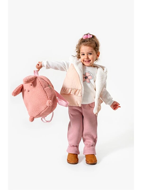 Jikko Baby Fırfırlı Yelekli Çiçek Baskılı 3’lü Bebek Takımı 8172