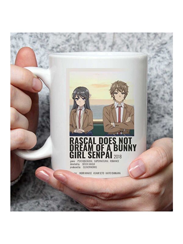 Bam Hediyelik Eşya Rascal Does Not Dream Of A Bunny Anime Tasarımlı Kupa Bardak