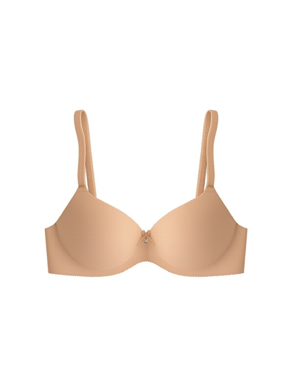 Cottonhill Seamless Bra - Selene | Ten Lazer Kesim Balenli Yarım Dolgulu Push Up Straplez Kadın Sütyen