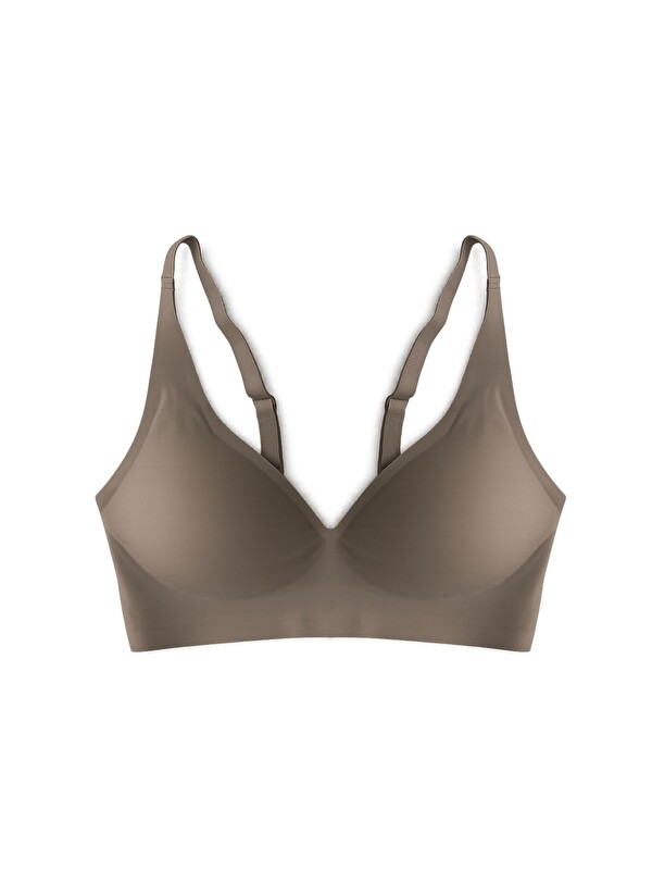Cottonhill Seamless Bra - Avelis | Kahverengi Lazer Kesim Dikişsiz Balensiz İz Bırakmayan Kadın Sütyen