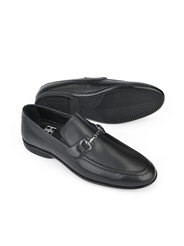 Erkek Hakiki Deri Ayakkabı 143745ZAB0404 Siyah - Görsel 3