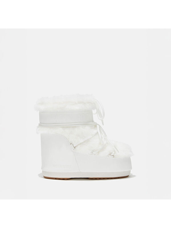Moon Boot Kadın Bot (Kar) 80D1409390-A002 Icon Low Faux Fur Optical White (36-41)