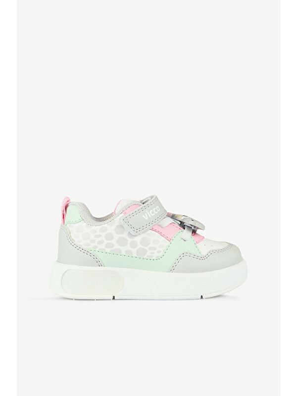Vicco Borka Işıklı Kız Okul Öncesi Gri Sneaker