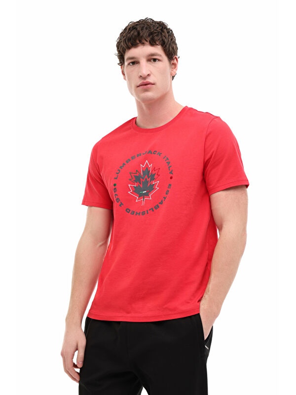 Lumberjack ML RENATO 11ITL 1030 6FX Kırmızı Erkek Kısa Kol T-Shirt
