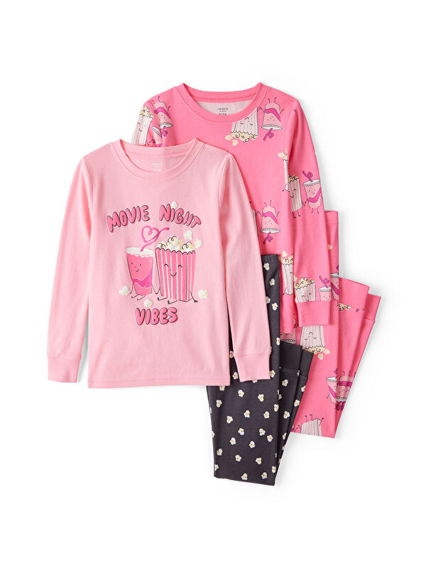 Carter's Kız Çocuk Pembe Pijama Set