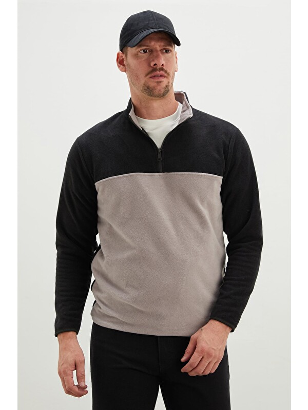 Fullamoda Yarım Fermuarlı Regular Fit Polar Sweatshirt