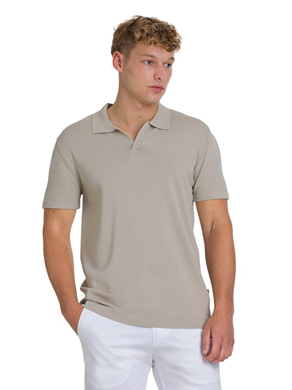 Hatemoğlu Vizon Regular Fit Polo Yaka Rayon Tişört