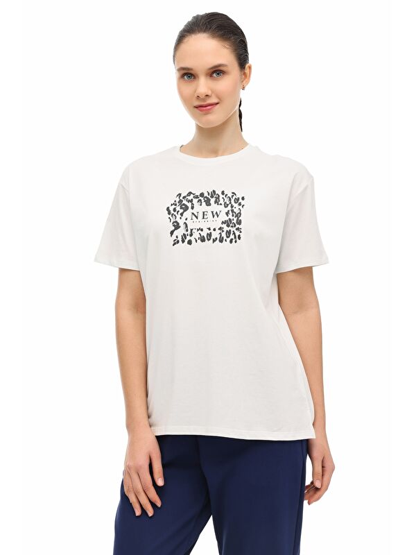 Kinetix WL 11PATRICA 6FX Ekru Kadın Kısa Kol T-Shirt