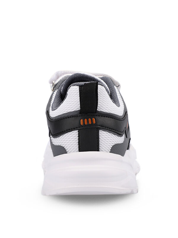 KAJAL I Kız Çocuk Cırt Cırtlı Beyaz / Siyah Sneaker - Görsel 7