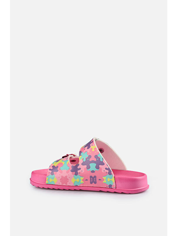 Gibli II Baskılı Kız Bebek Fuşya Terlik - Görsel 4