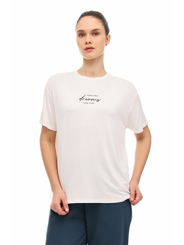 Kinetix WL 11PONTO 6FX Ekru Kadın Kısa Kol T-Shirt