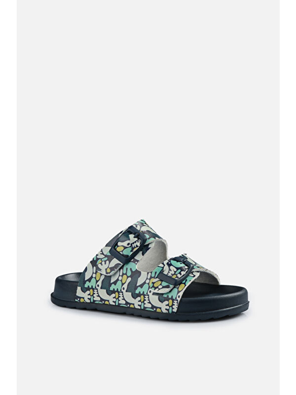 Gibli II Baskılı Erkek Bebek Lacivert Terlik - Görsel 3