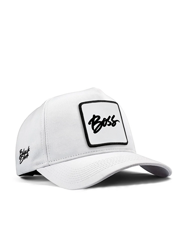 BlackBörk Boss Logolu Beyaz Beyzbol Premium Şapka