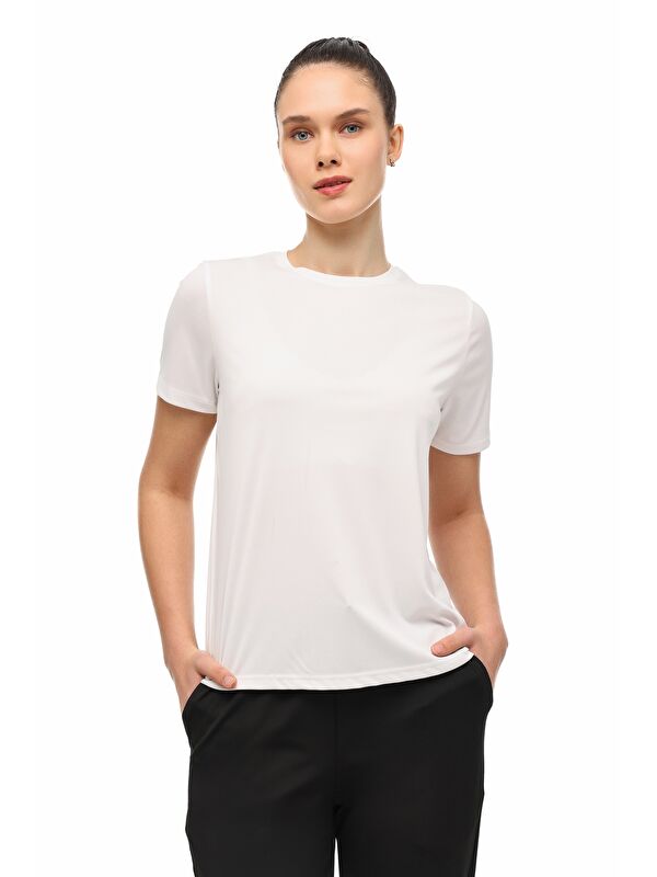 Kinetix WB 11BELEN 6FX Beyaz Kadın Kısa Kol T-Shirt