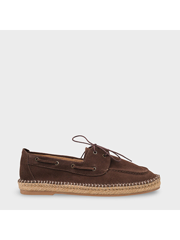 Capone Outfitters Drake Hakiki Deri Süet Espadril Tabanlı Erkek Ayakkabı