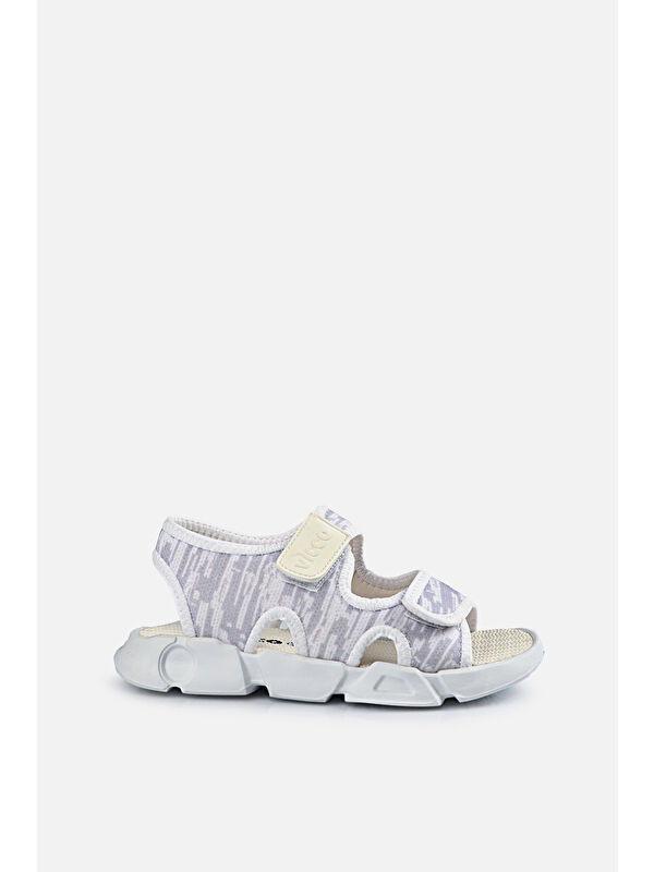 Kuki Hafif Unisex Çocuk Beyaz Sandalet - Görsel 2