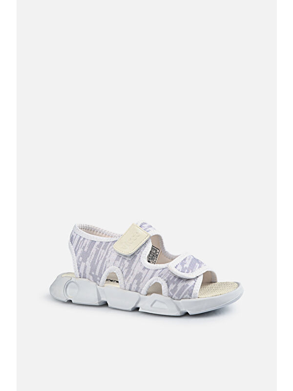 Kuki Hafif Unisex Çocuk Beyaz Sandalet - Görsel 3