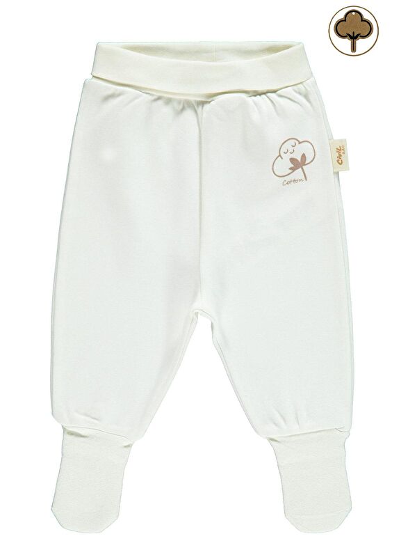 Civil Baby Bebek Organik Çoraptolon 1-9 Ay Ekru