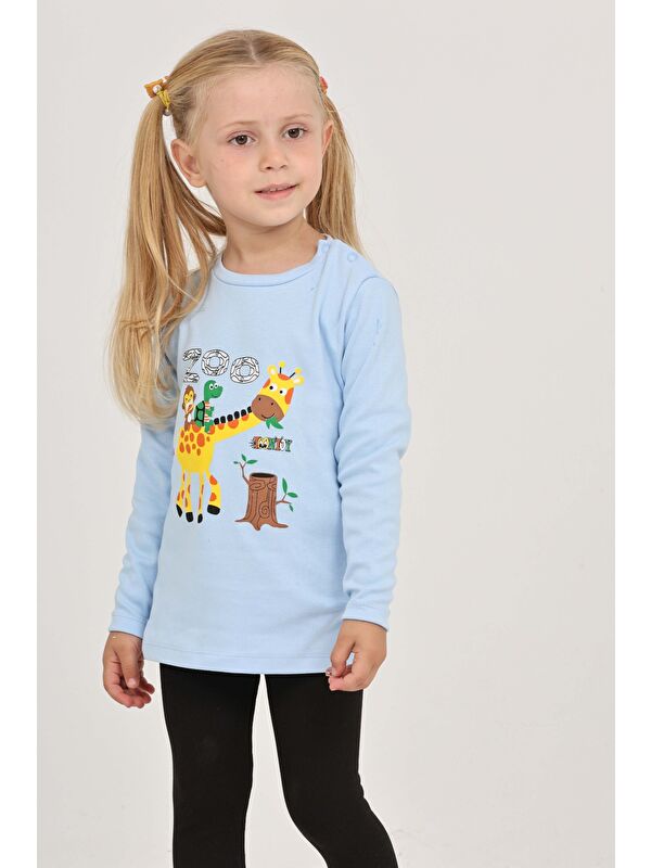 Toontoykids Kız Çocuk Zürafa Baskılı Sweatshirt