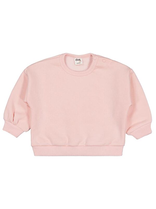 Civil Baby Basic 6-18 Ay Sweatshirt - Pembe 6-9 Ay