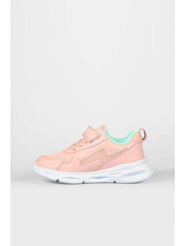 Fash Işıklı Kız Çocuk Pudra Spor Ayakkabı - Görsel 3