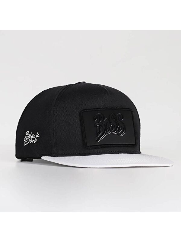BlackBörk Boss Logolu Beyaz-Siyah Hip Hop Şapka