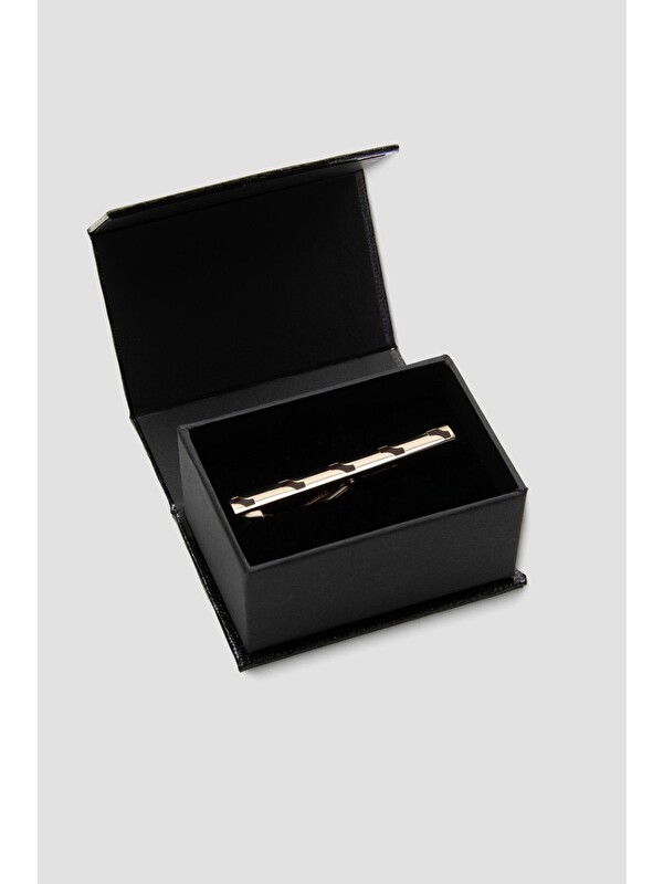 ABBATE 98001 Gold Kahverengi Erkek Kravat İğnesi